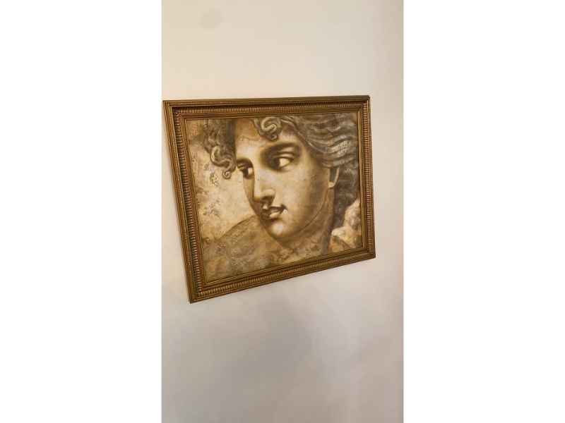 Quadro com rosto - Autor desconhecido - Quantidade; 02 - leilão extrajudicial - Não informado BR - lance mínimo R$ 250